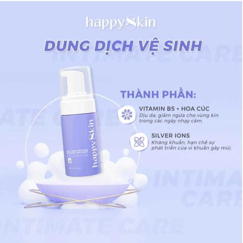 Emmie by Happyskin Dung Dịch Vệ Sinh Anti-Odor Soothing Intimate Care Wash 100ml 2