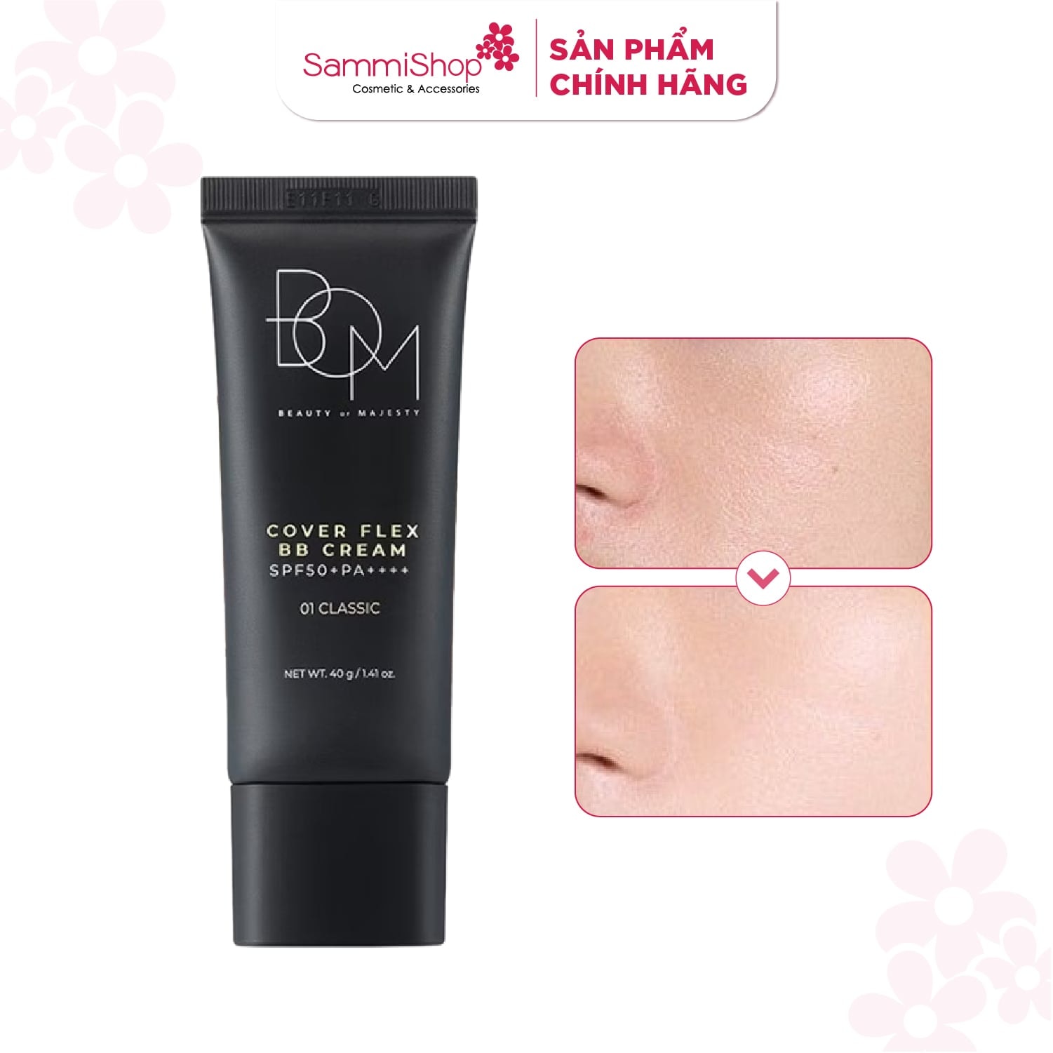 BOM Kem nền Cover Flex BB Cream SPF50+PA++++ 40g 1