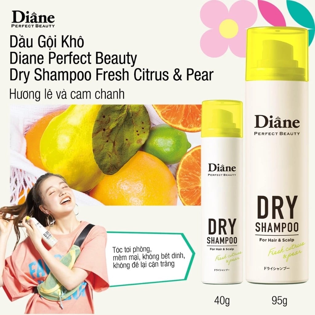 Diane Dầu gội khô Perfect Beauty Dry Shampoo Fresh Citrus & Pear 5