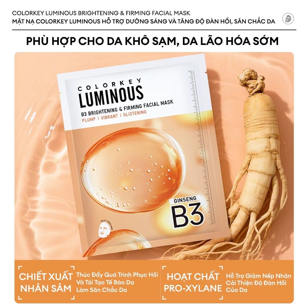 COLORKEY Mặt nạ giấy Luminous B3 Facial Mask 30ml thumb 6