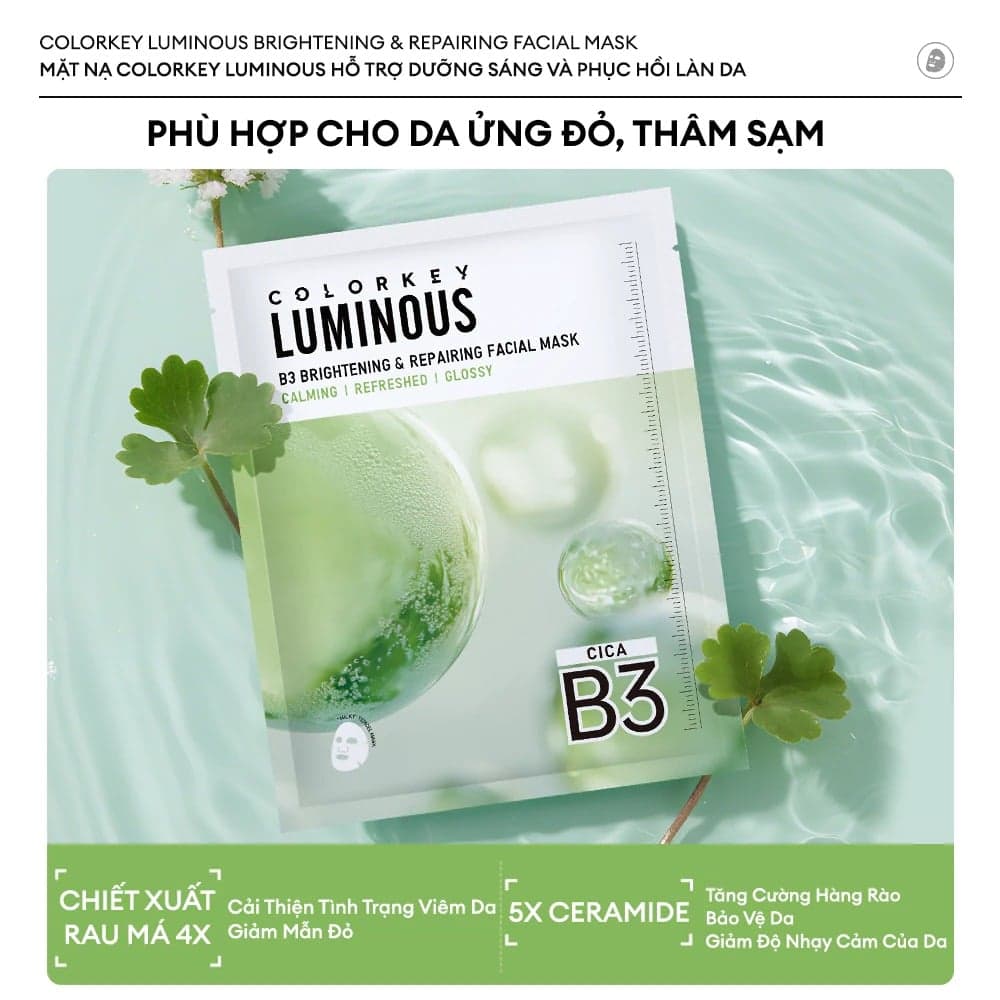 COLORKEY Mặt nạ giấy Luminous B3 Facial Mask 30ml thumb 7