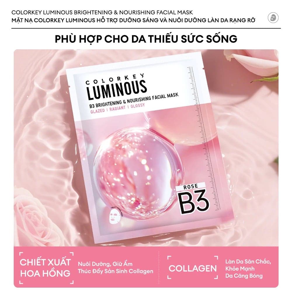 COLORKEY Mặt nạ giấy Luminous B3 Facial Mask 30ml thumb 10