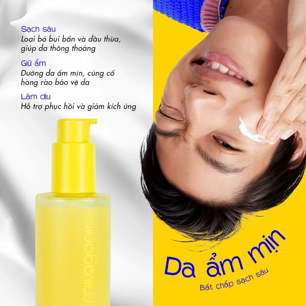 Milaganics Sữa rửa mặt hoa cúc Moisture Cleansing Gel Chamomilla Ceramide 250ml 7