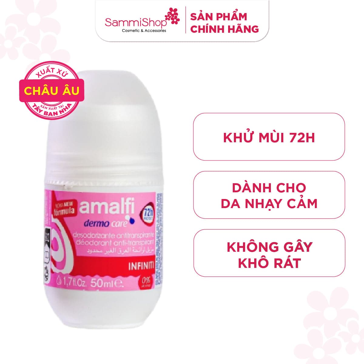 Amalfi Lăn khử mùi Infiniti Antiperspirant Deodorant 50ml thumb 1