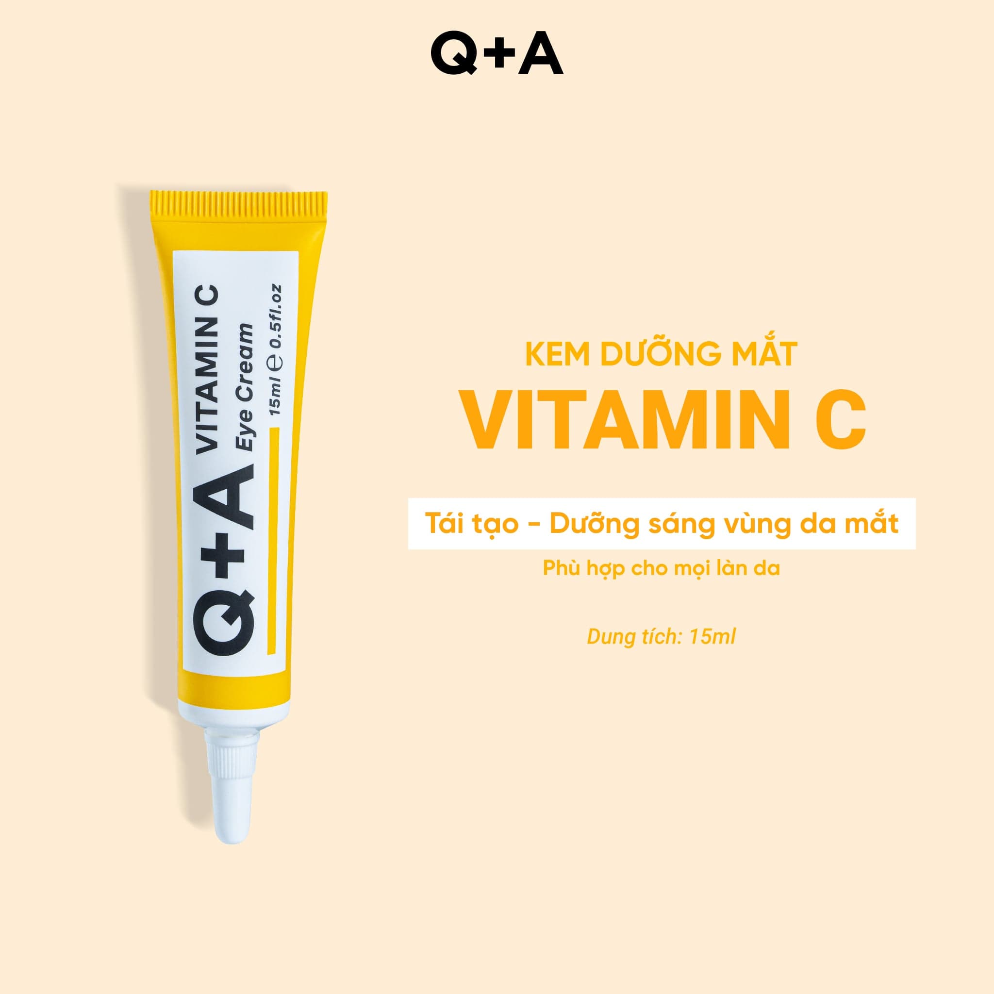Q+A Kem dưỡng da vùng mắt Vitamin C Eye Cream 15ml thumb 3