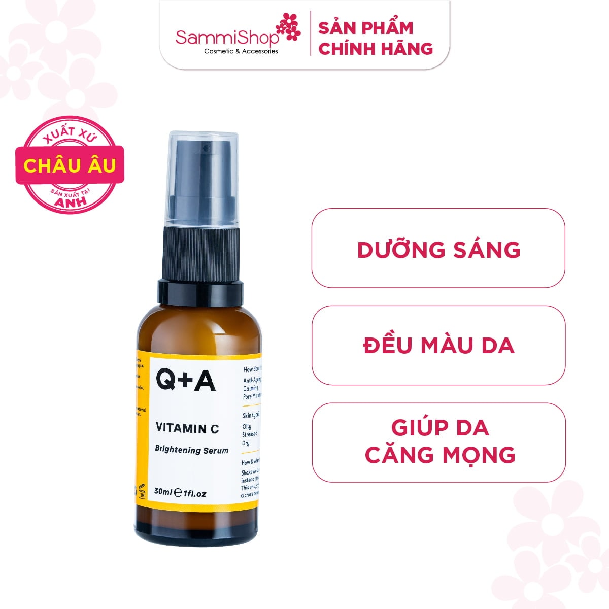 Q+A Tinh chất Vitamin C Brightening Serum 30ml 2