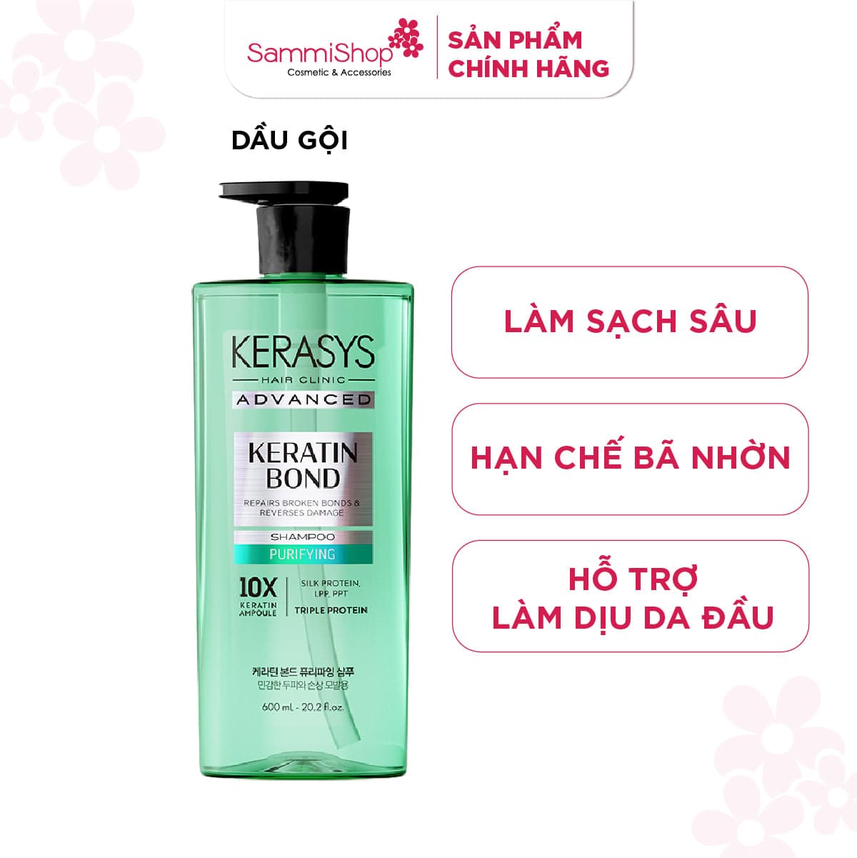 Kerasys Dầu gội Advanced Keratin Bond Purifying Shampoo 600ml thumb 1