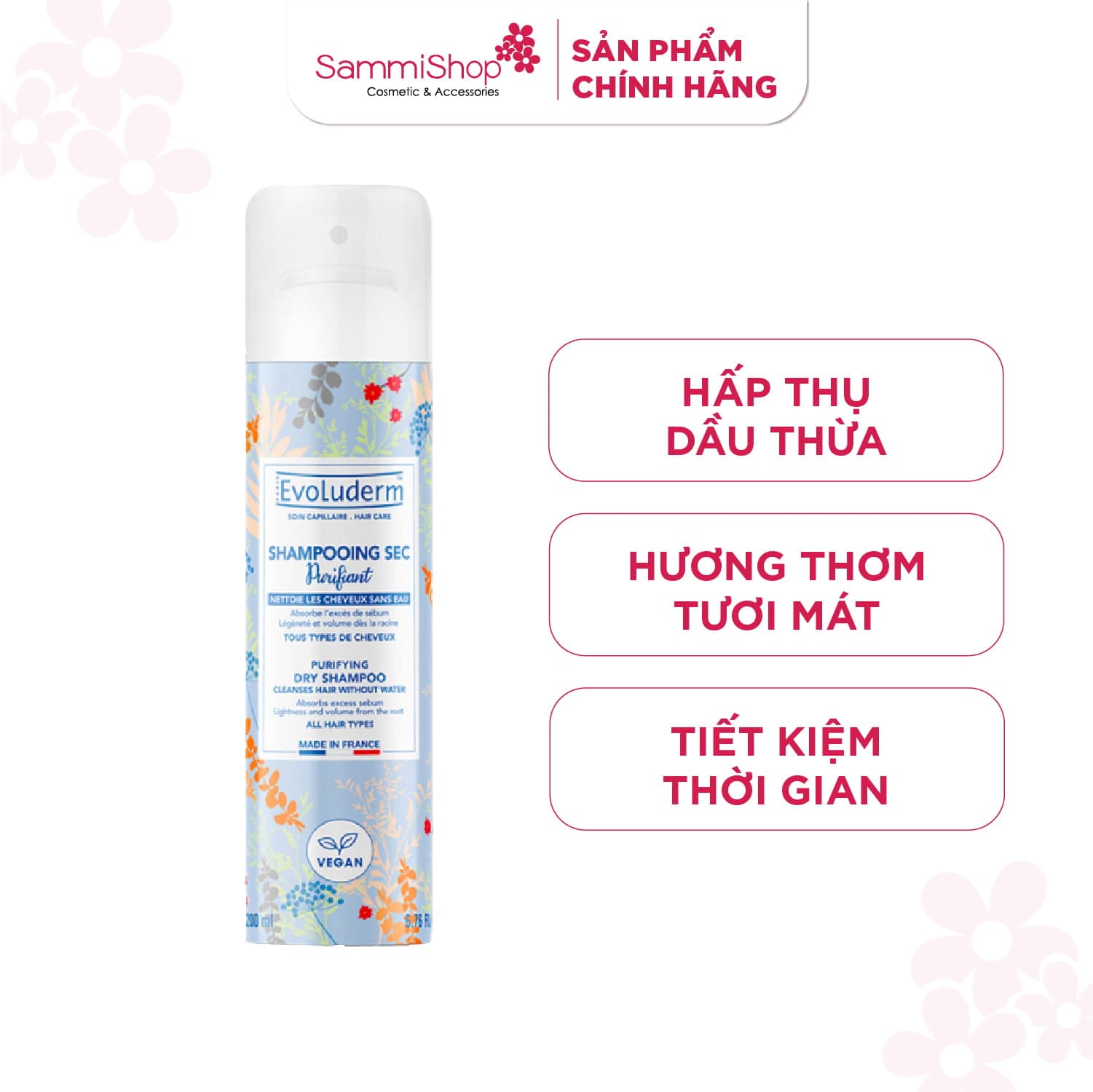 Evoluderm Xịt gội khô Purifying Dry Shampoo thumb 1