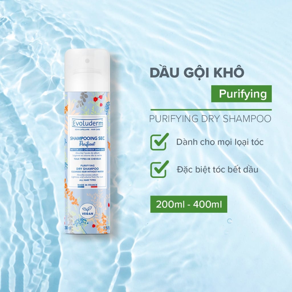 Evoluderm Xịt gội khô Purifying Dry Shampoo 4
