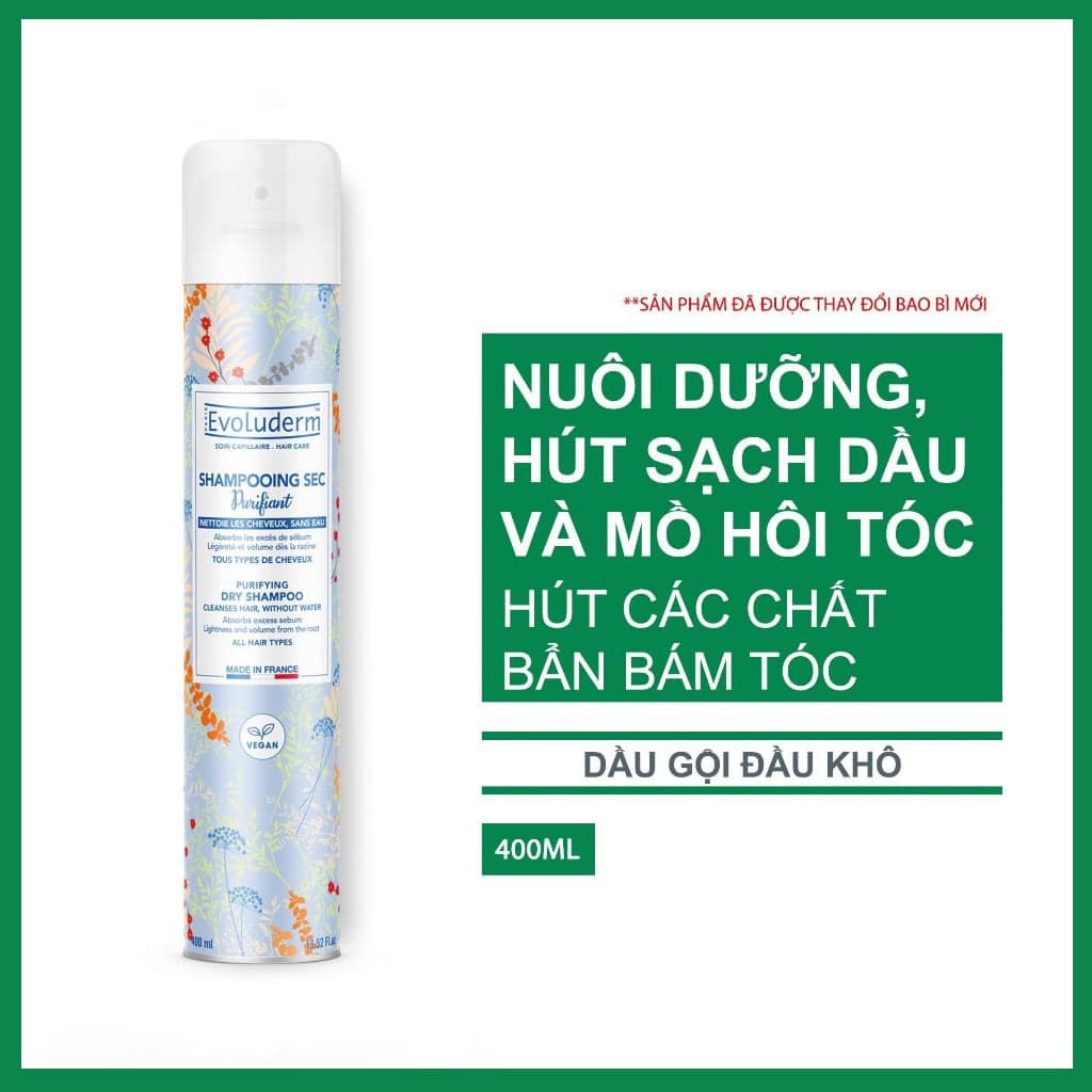 Evoluderm Xịt gội khô Purifying Dry Shampoo thumb 5