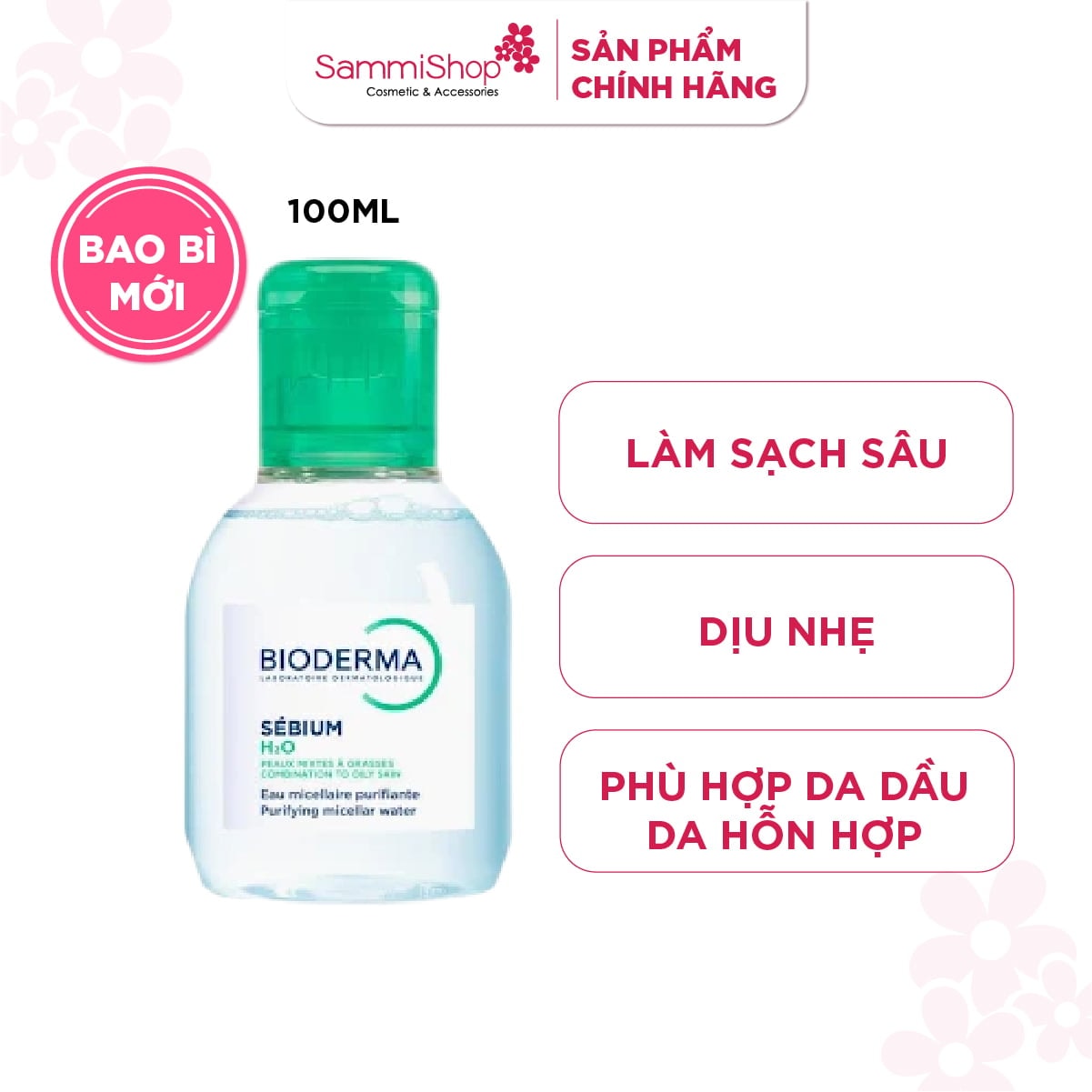 Bioderma Nước tẩy trang Sebium H2O 100 ml 1