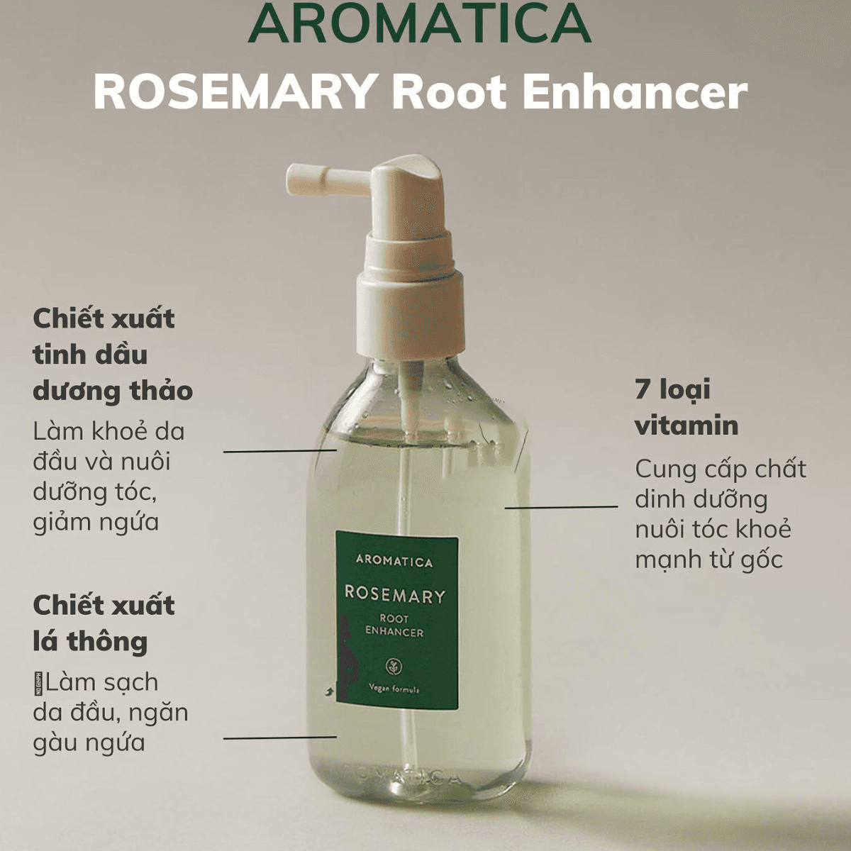 AROMATICA Xịt dưỡng tóc hương thảo Rosemary Root Enhancer 100ml thumb 3