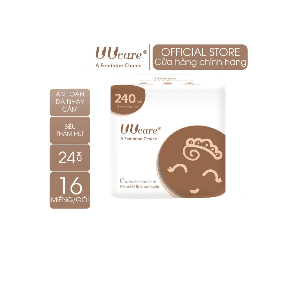Uucare Crown BVS kháng khuẩn ban ngày 24cm x 16 miếng 2