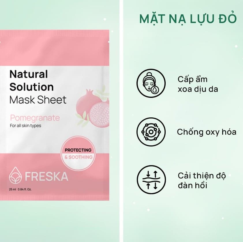 CB10 Combo 10 Freska Mặt nạ giấy Natural Solution Mask Sheet thumb 4