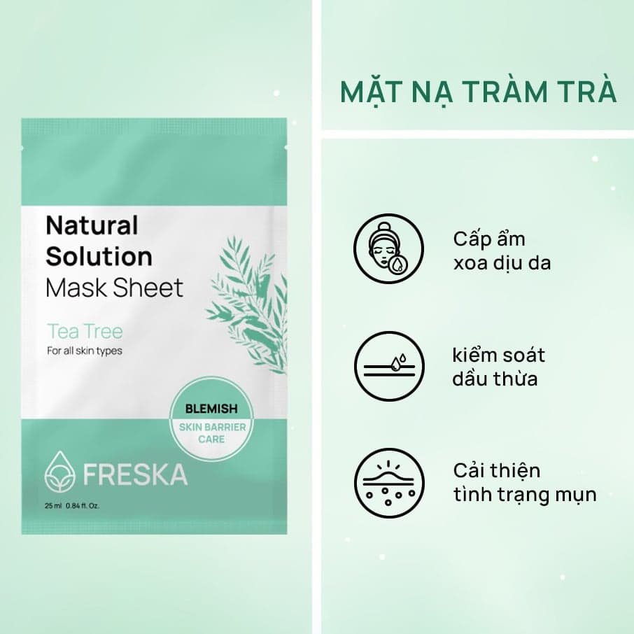 CB10 Combo 10 Freska Mặt nạ giấy Natural Solution Mask Sheet thumb 5