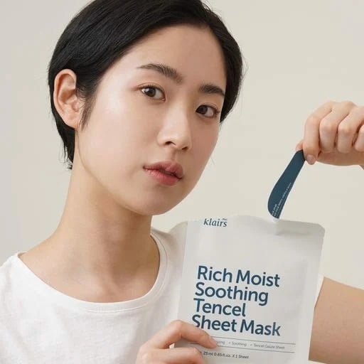 Dear, Klairs Mặt nạ giấy Rich Moist Soothing Tencel Sheet Mask 25ml 3