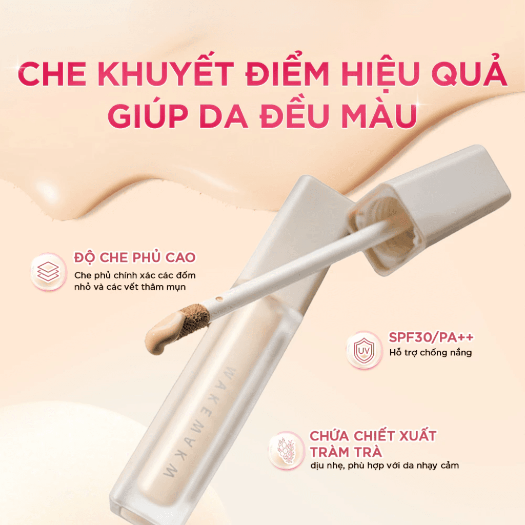 Wakemake Kem che khuyết điểm Defining Cover Concealer SPF30/PA++ 6g thumb 2