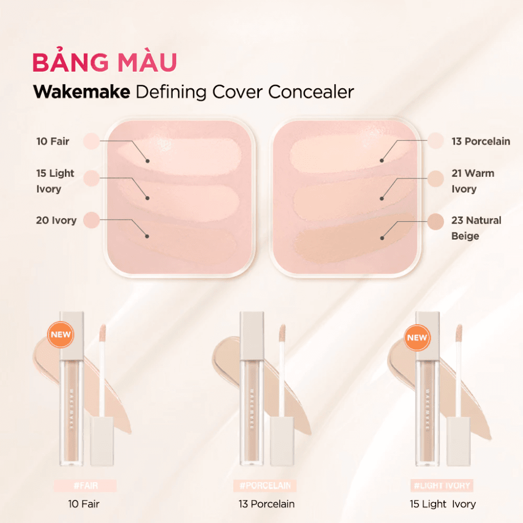 Wakemake Kem che khuyết điểm Defining Cover Concealer SPF30/PA++ 6g thumb 5