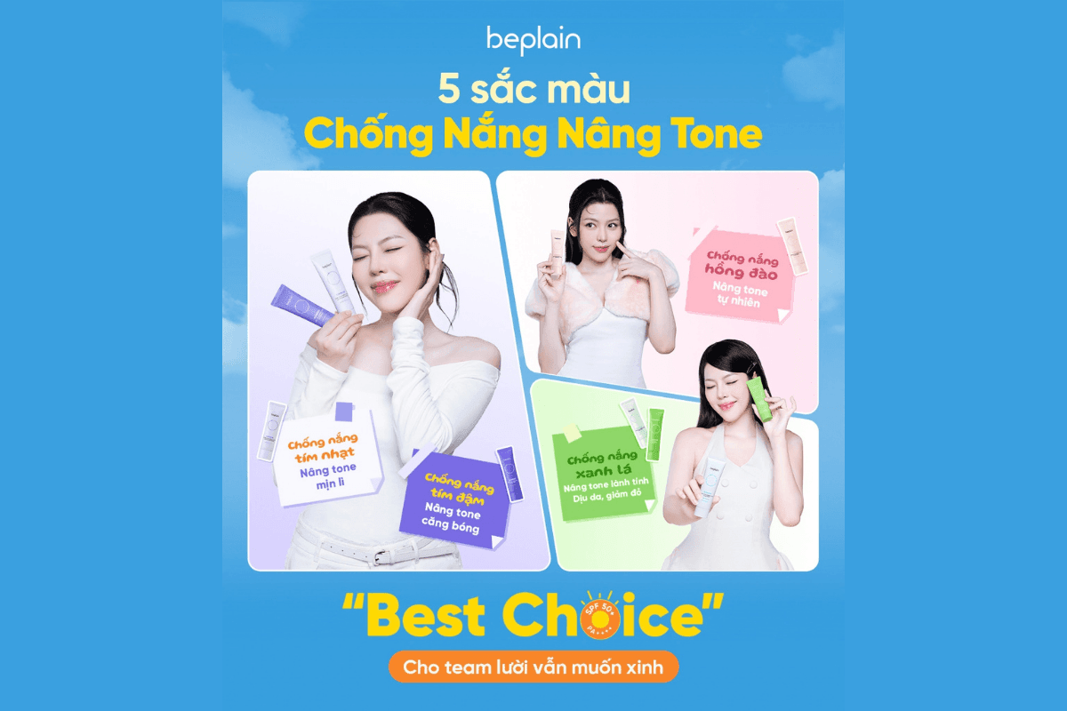 5 SẮC MÀU CHỐNG NẮNG NÂNG TONE BEPLAIN - "BEST CHOICE" CHO TEAM LƯỜI
