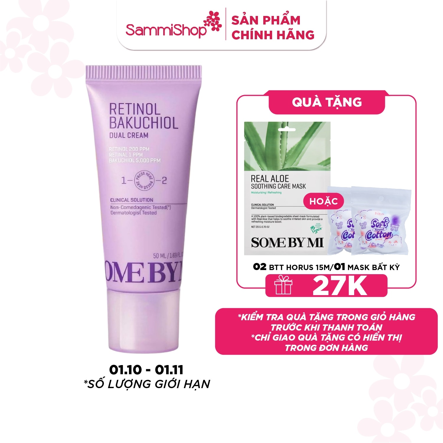 Some By Mi Kem dưỡng Retinol Bakuchiol Dual Cream 50ml 1