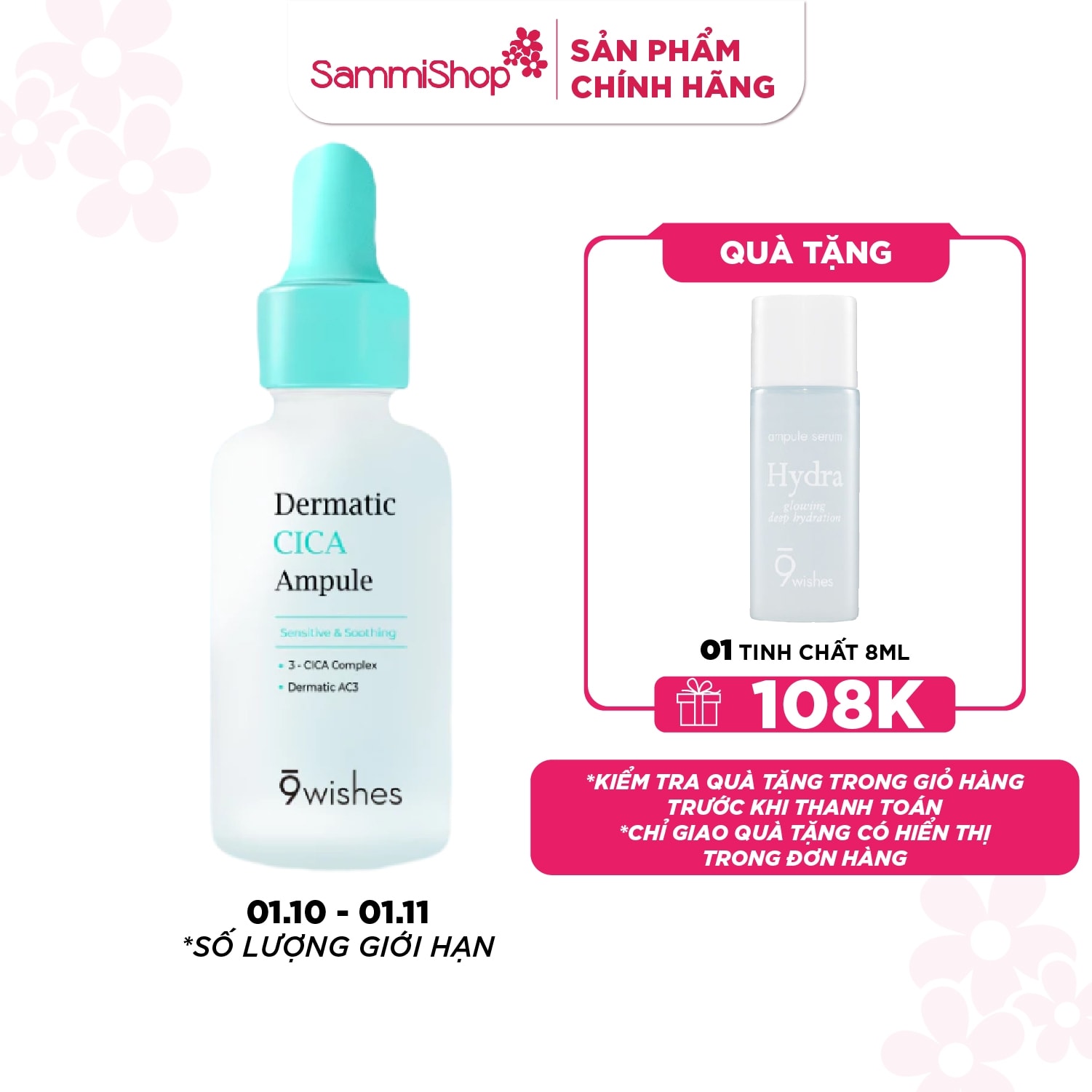 9 Wishes Tinh chất Dermatic Cica Ampule 30ml 1