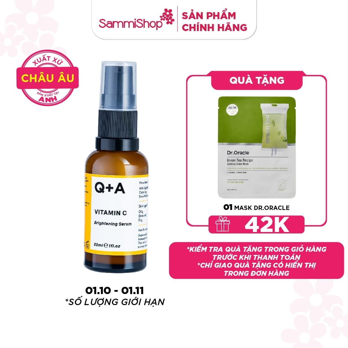 Q+A Tinh chất Vitamin C Brightening Serum 30ml thumb 1