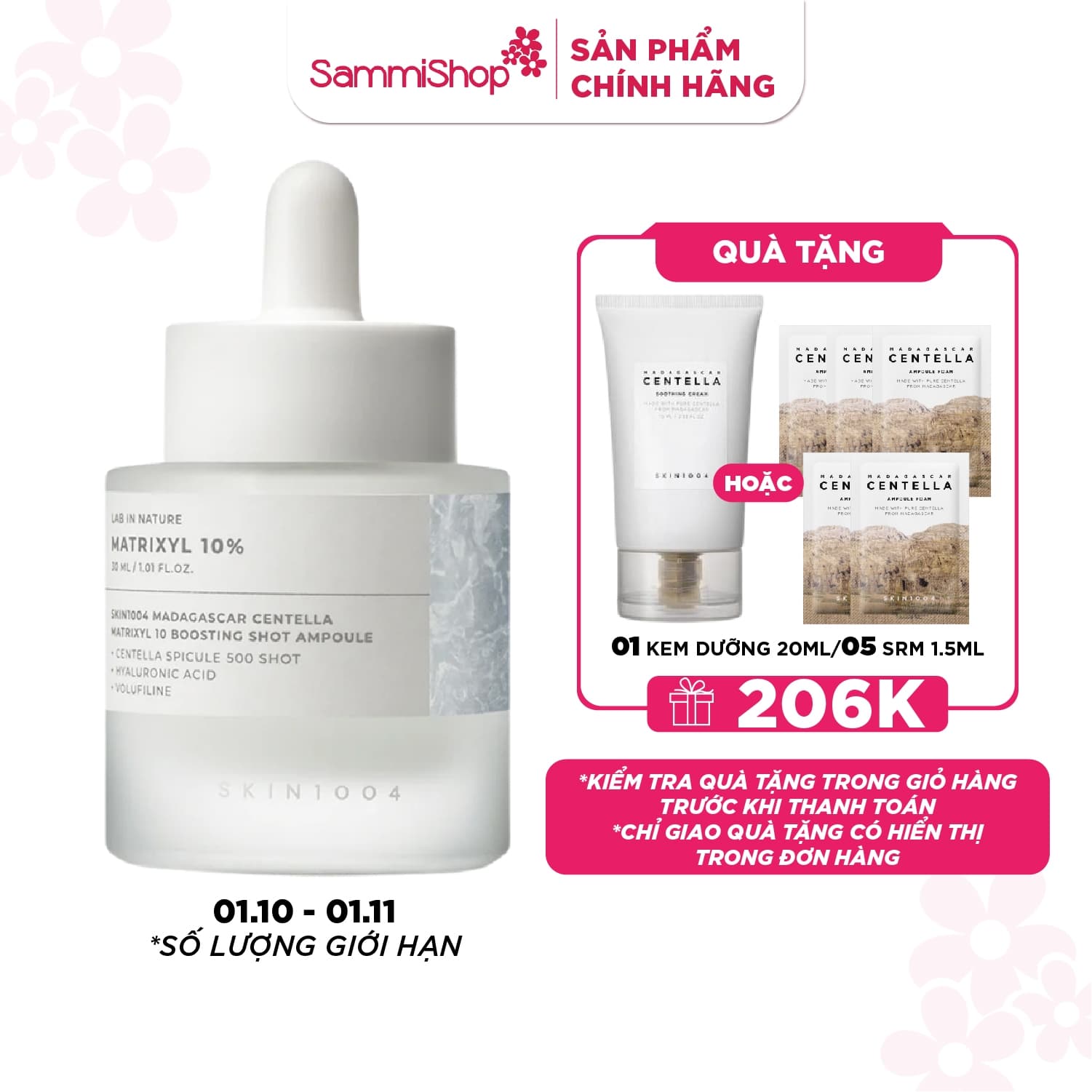 Skin1004 Tinh chất Madagascar Centella Matrixyl 10 Boosting Shot Ampoule 30ml thumb 1