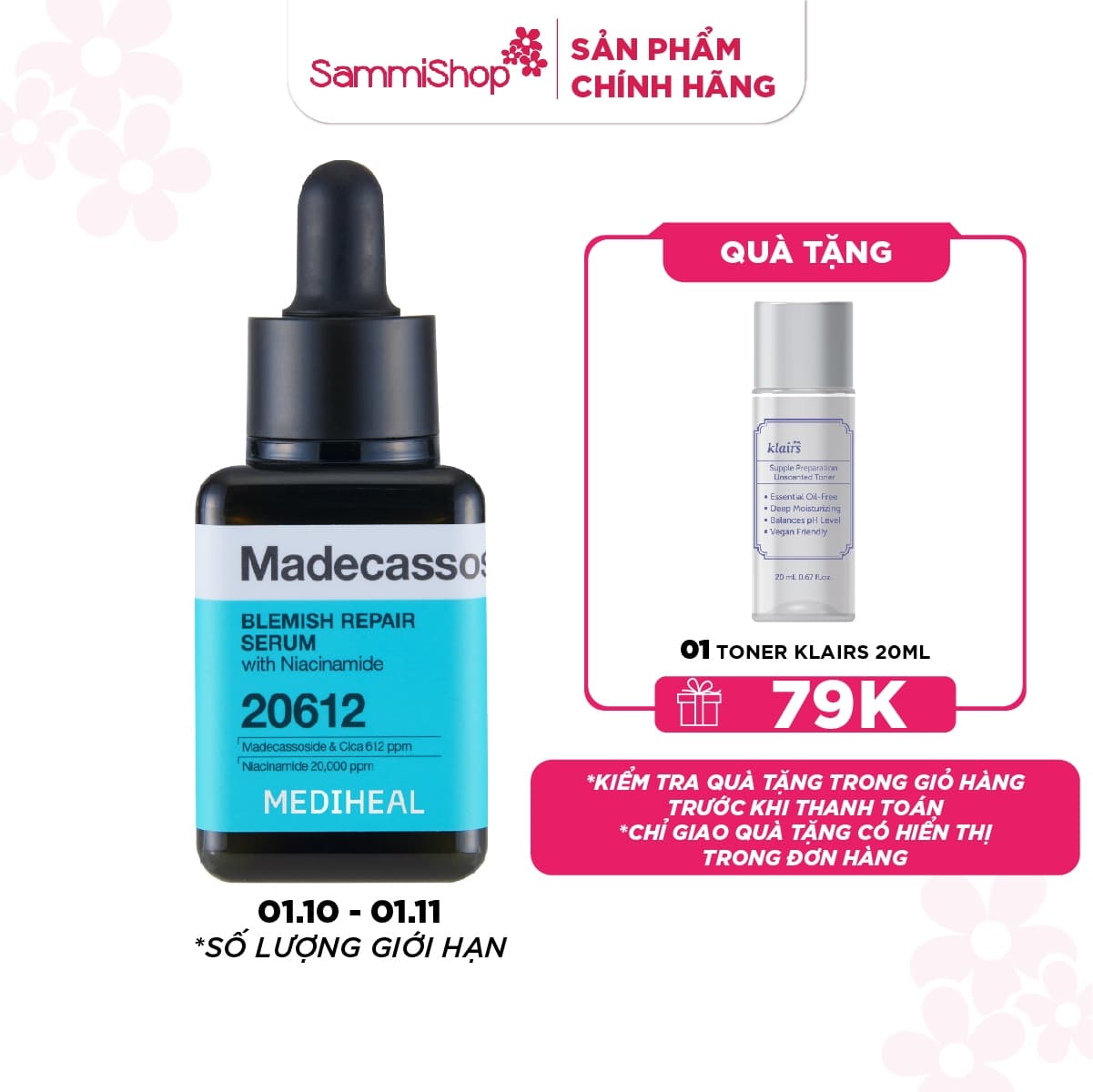 Mediheal Tinh chất Madecassoside Blemish Repair Serum 40ml