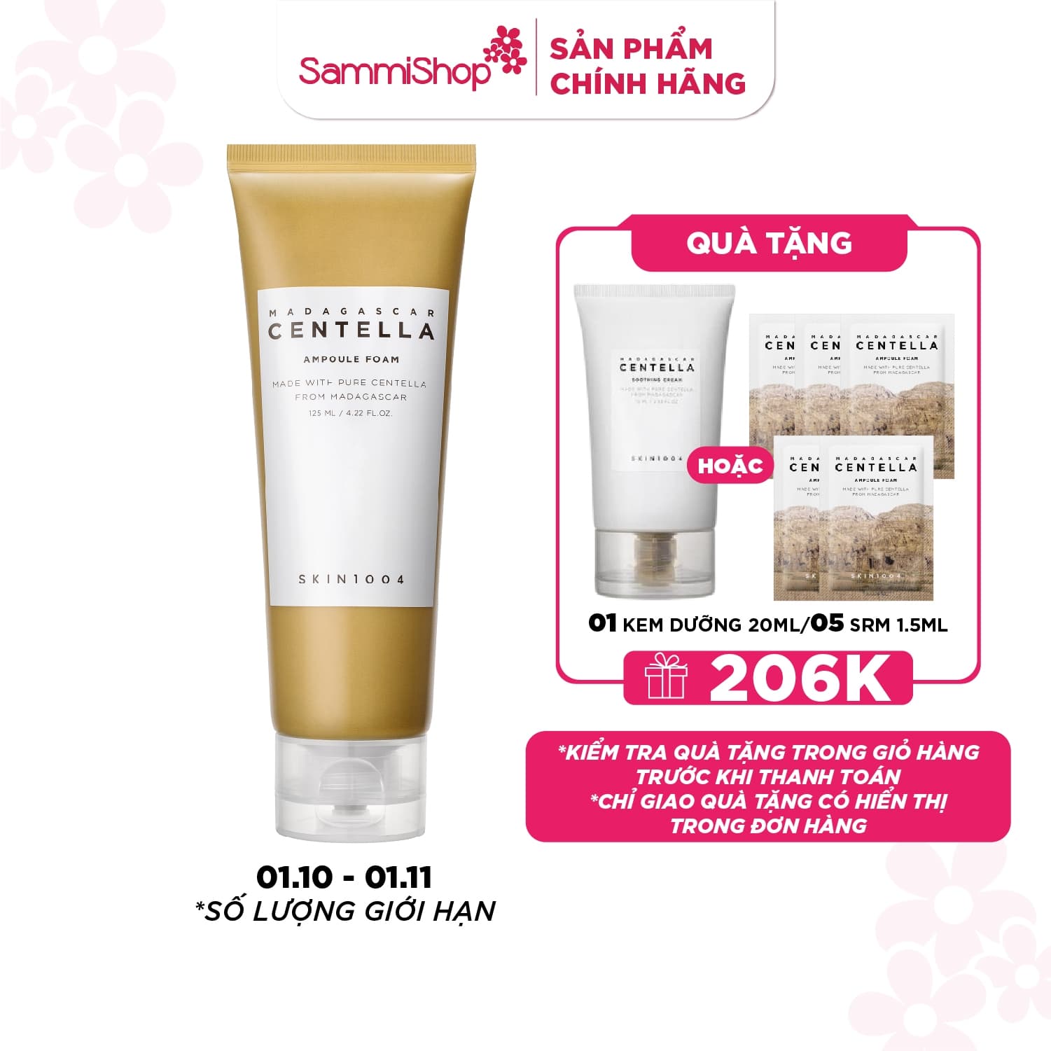 Skin1004 Sữa rửa mặt Madagascar Centella Ampoule Foam 125ml thumb 1