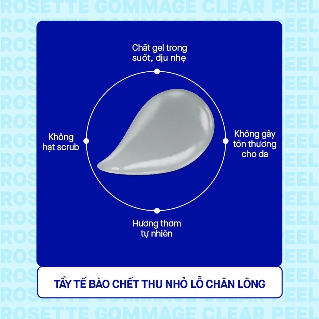 Rosette Combo Tẩy tế bào chết thu nhỏ lỗ chân lông Gommage Clear Peel CW 180g tặng TDC 180g cùng loại 5